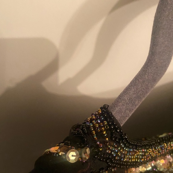 Oleg Cassini 80s Vintage Sequin top - semi sheer S AMAZING!! - Picture 5 of 6